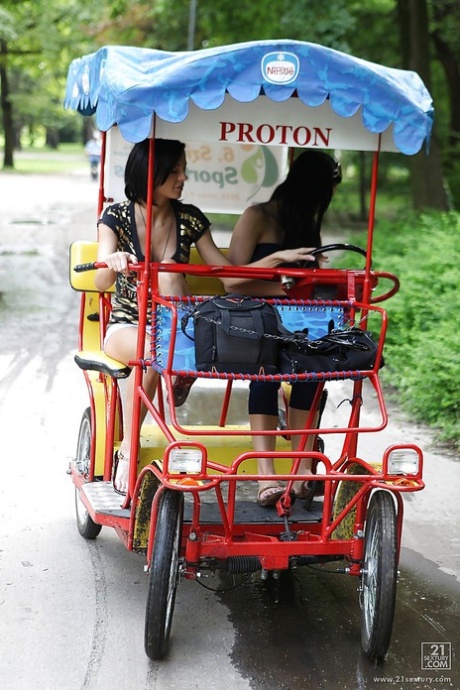 Порнозвезда с красивым лицом Алетта Оушен прогуливается с подругой картинка 4