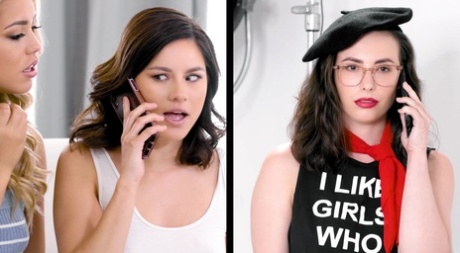 Девочки-подростки Алина Лопес и Шайла Дженнингс пробуют лесбийский секс на глазах у семьи картинка 3