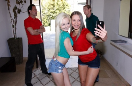 Крошечные шлюшки Эльза Дрим и Лайза Роу трахают отцов друг друга в обмен на дочерей картинка 5