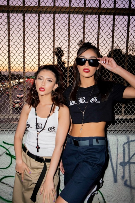 Знойные брюнетки Эмили Уиллис и Джейн Уайлд занимаются аналом с большим черным членом картинка 4