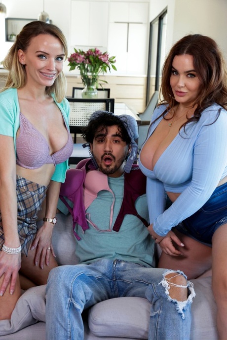 Нетронутый край и Наташа мило сверкают своими грудями, соблазняя молодого человека картинка 2