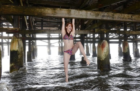 Большие сиськи и волосатую киску чудесной красотки Пенни Пакс показали на открытом воздухе картинка 5